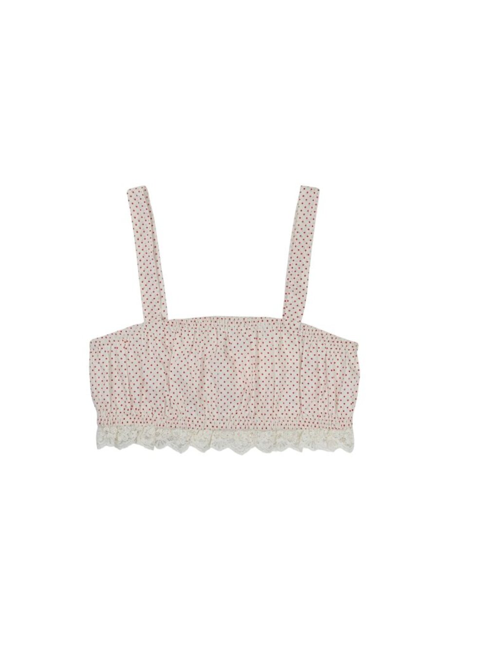 Posse Marlowe Crop top in Cream Red